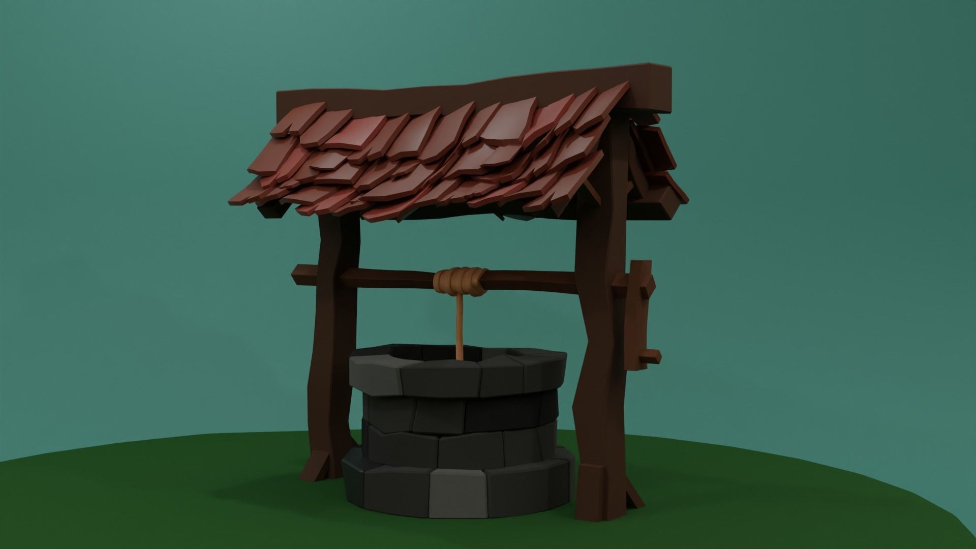Medieval Well 3D model_1