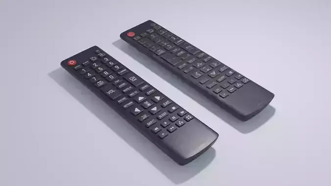 TV Remote Clean and Distressed Versions 4K Low-poly 3D model