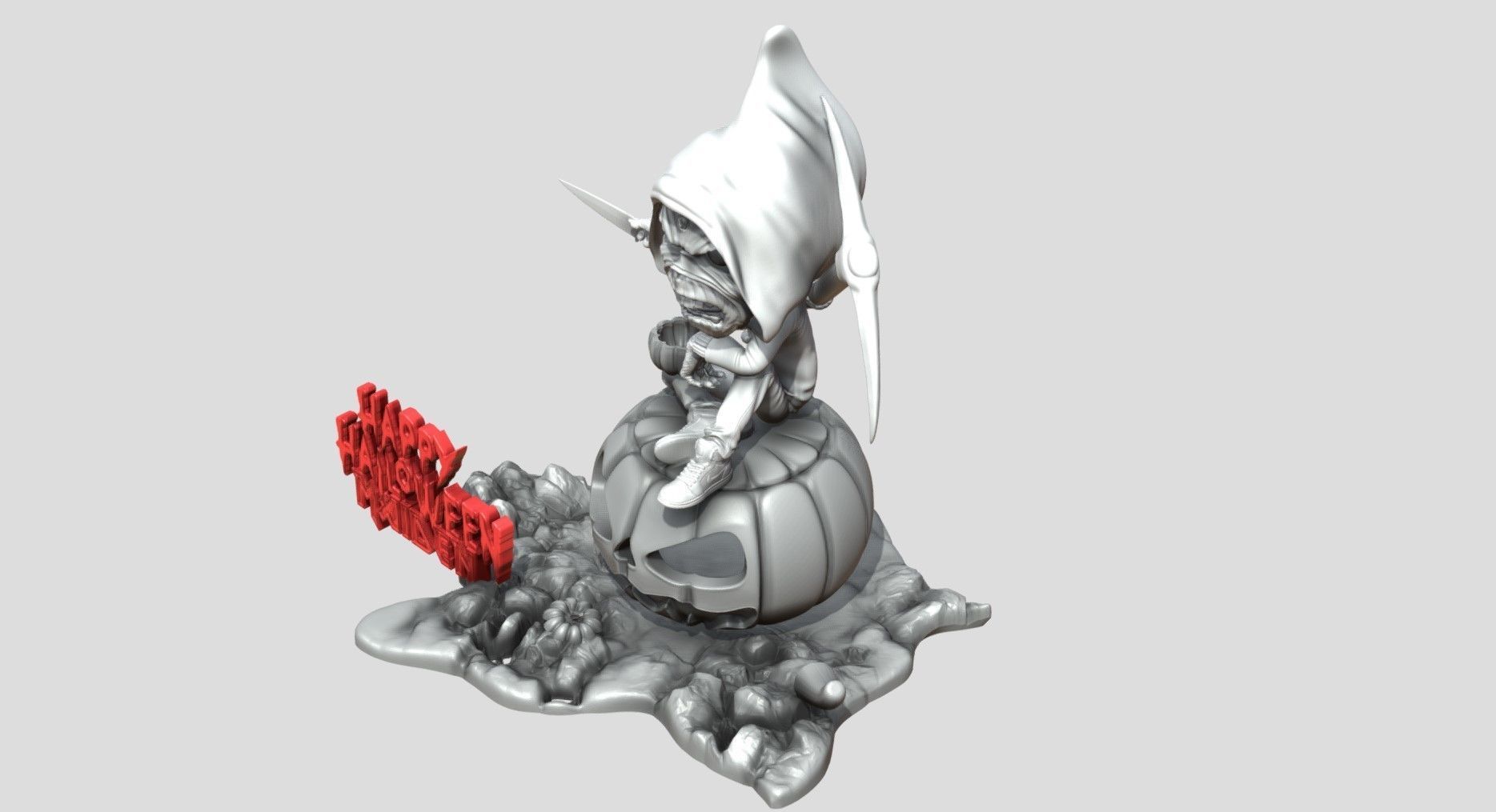 happy halloween maiden 3D print model_17