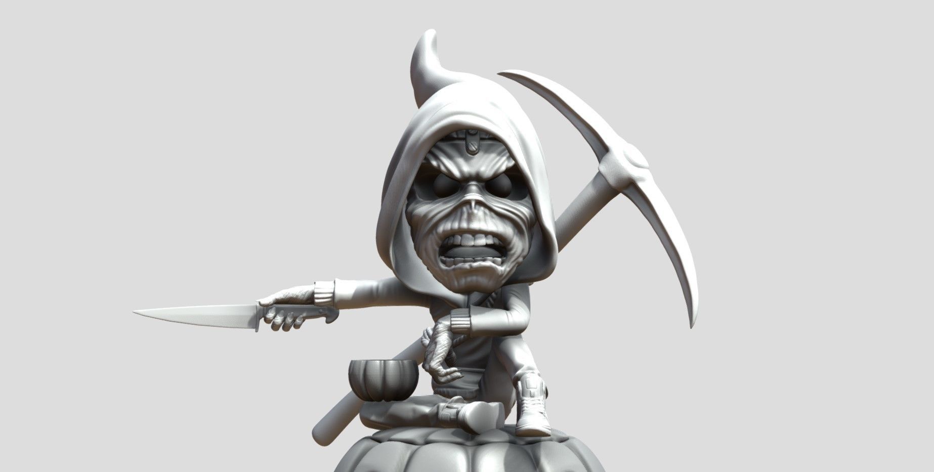 happy halloween maiden 3D print model_7