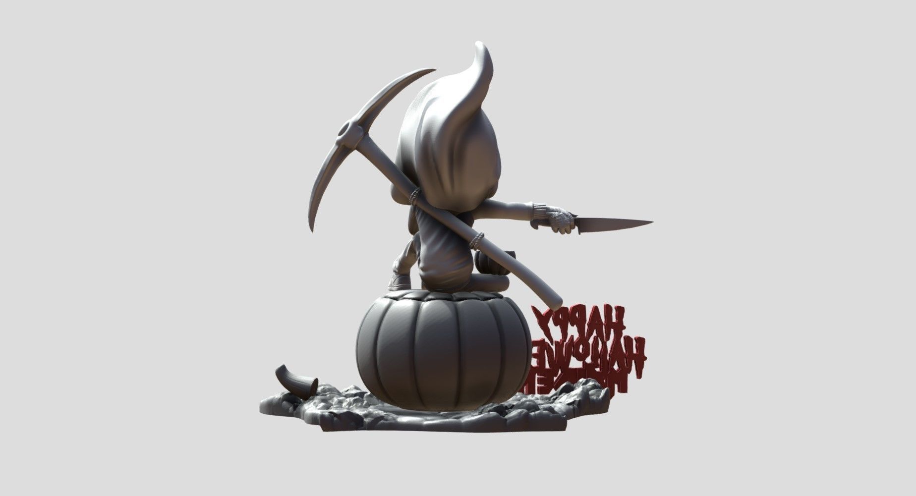 happy halloween maiden 3D print model_11