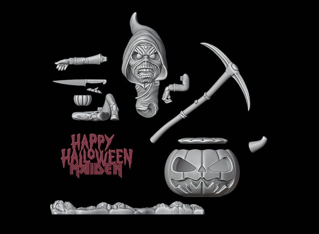 happy halloween maiden 3D print model_15