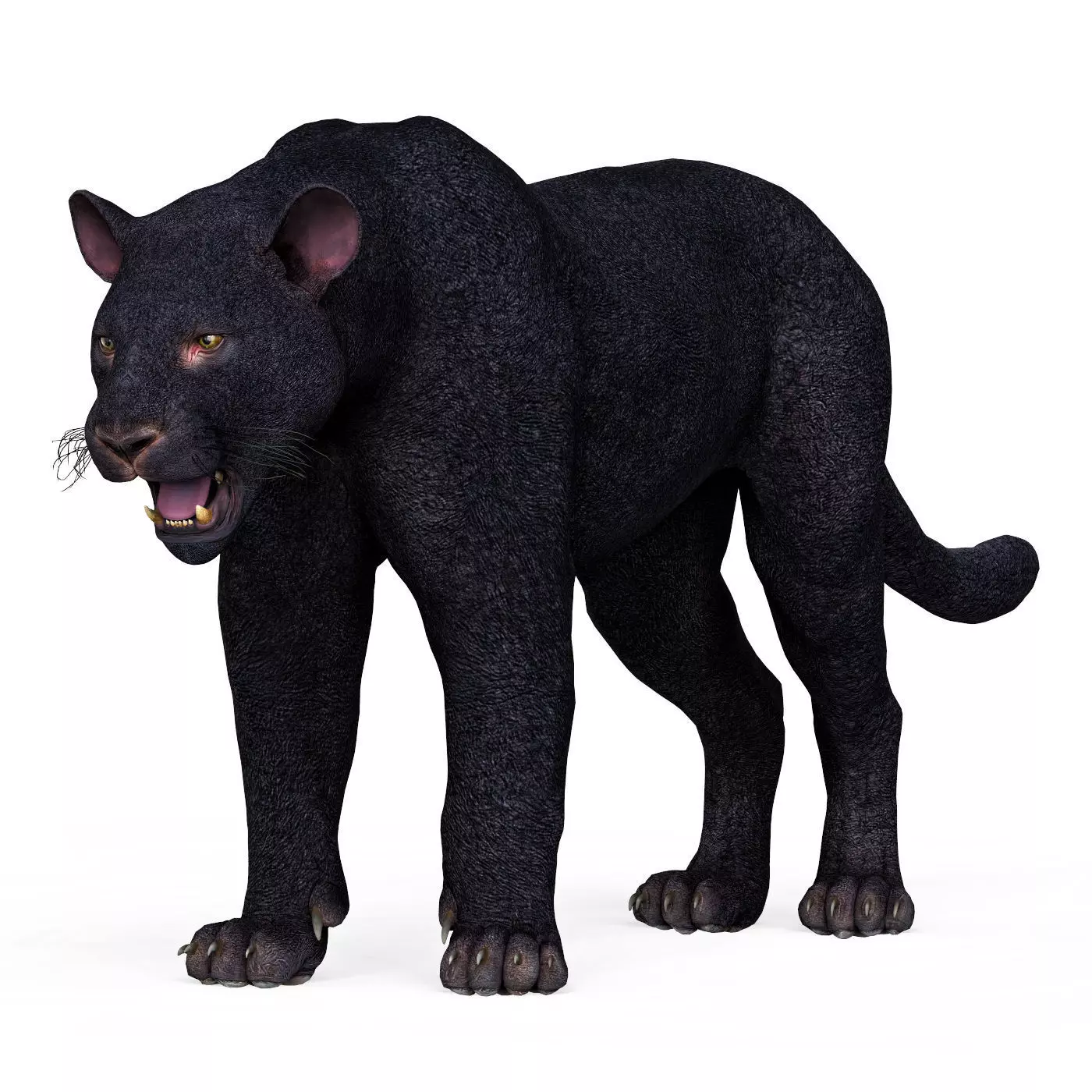 Black Panther Low-poly 3D model_0