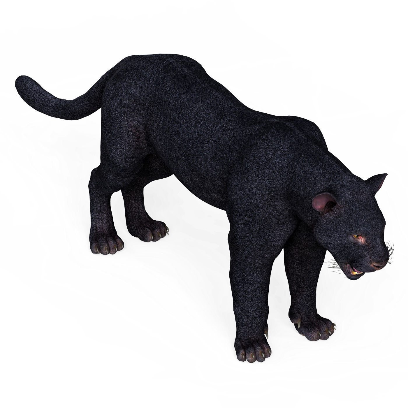 Black Panther Low-poly 3D model_5