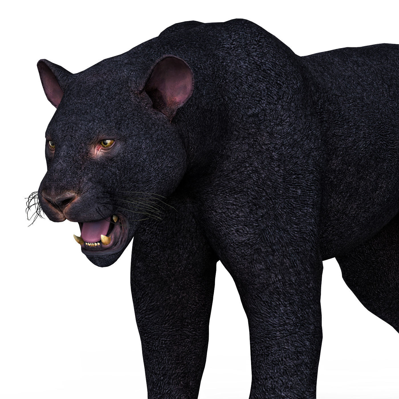 Black Panther Low-poly 3D model_1