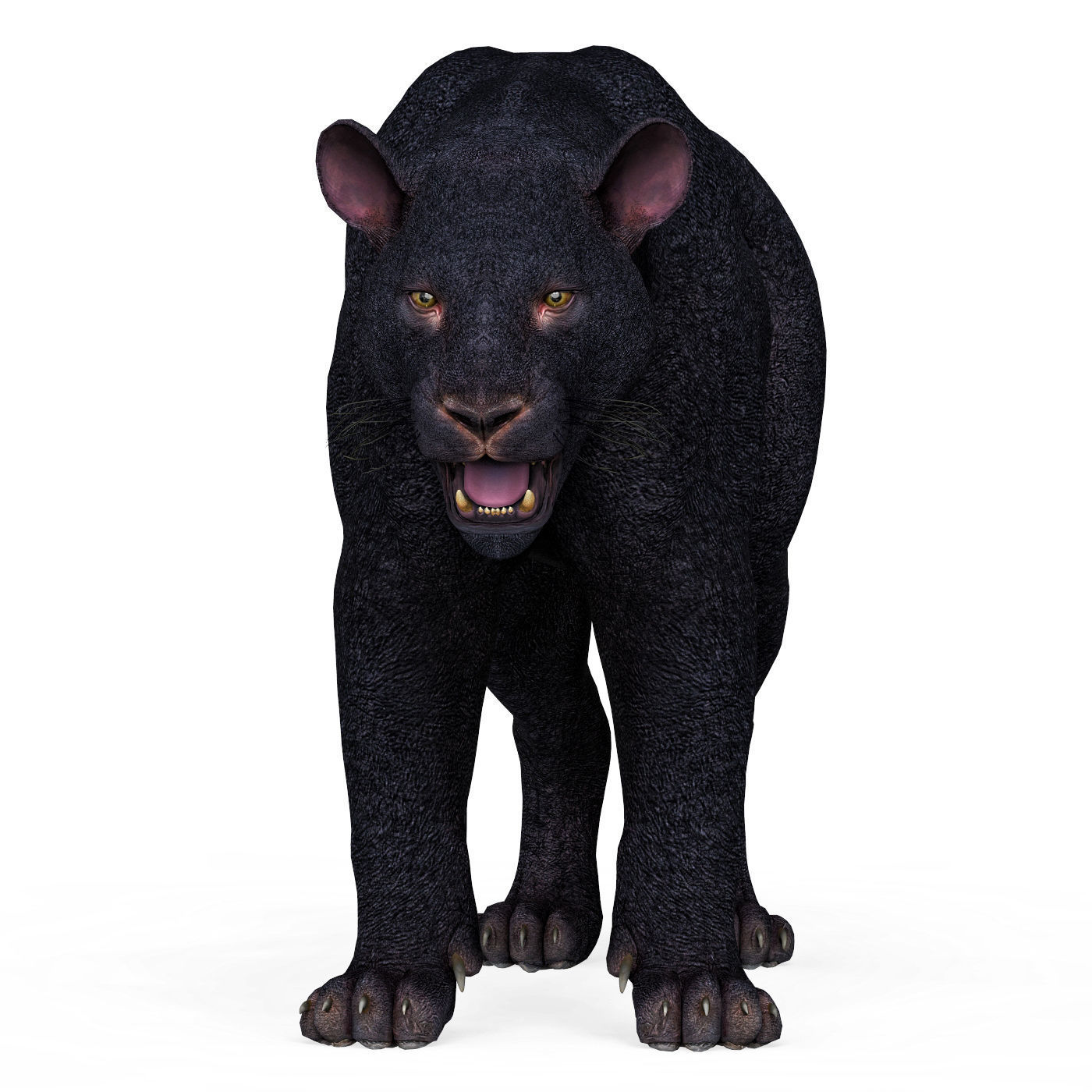 Black Panther Low-poly 3D model_2