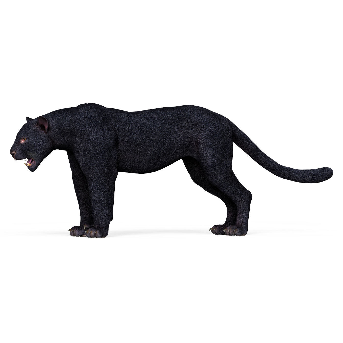 Black Panther Low-poly 3D model_3