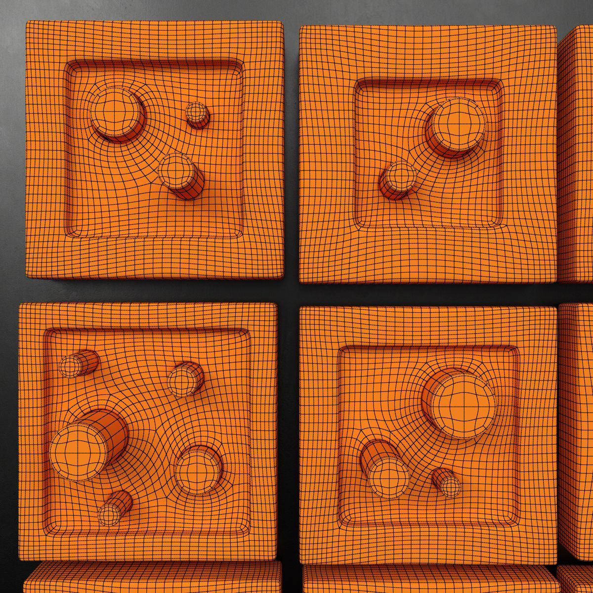 Stone hole panel n3 3D model_15