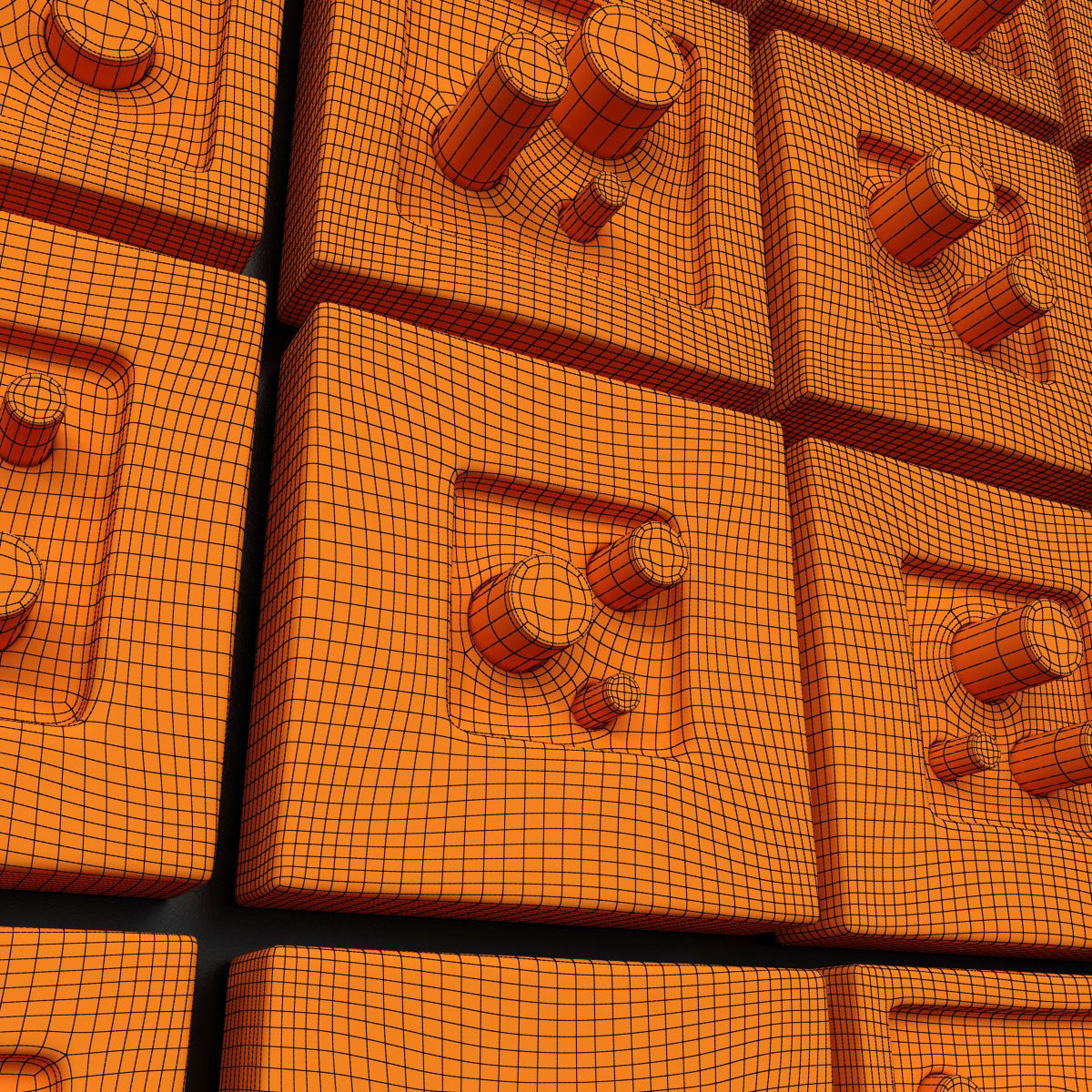 Stone hole panel n3 3D model_10