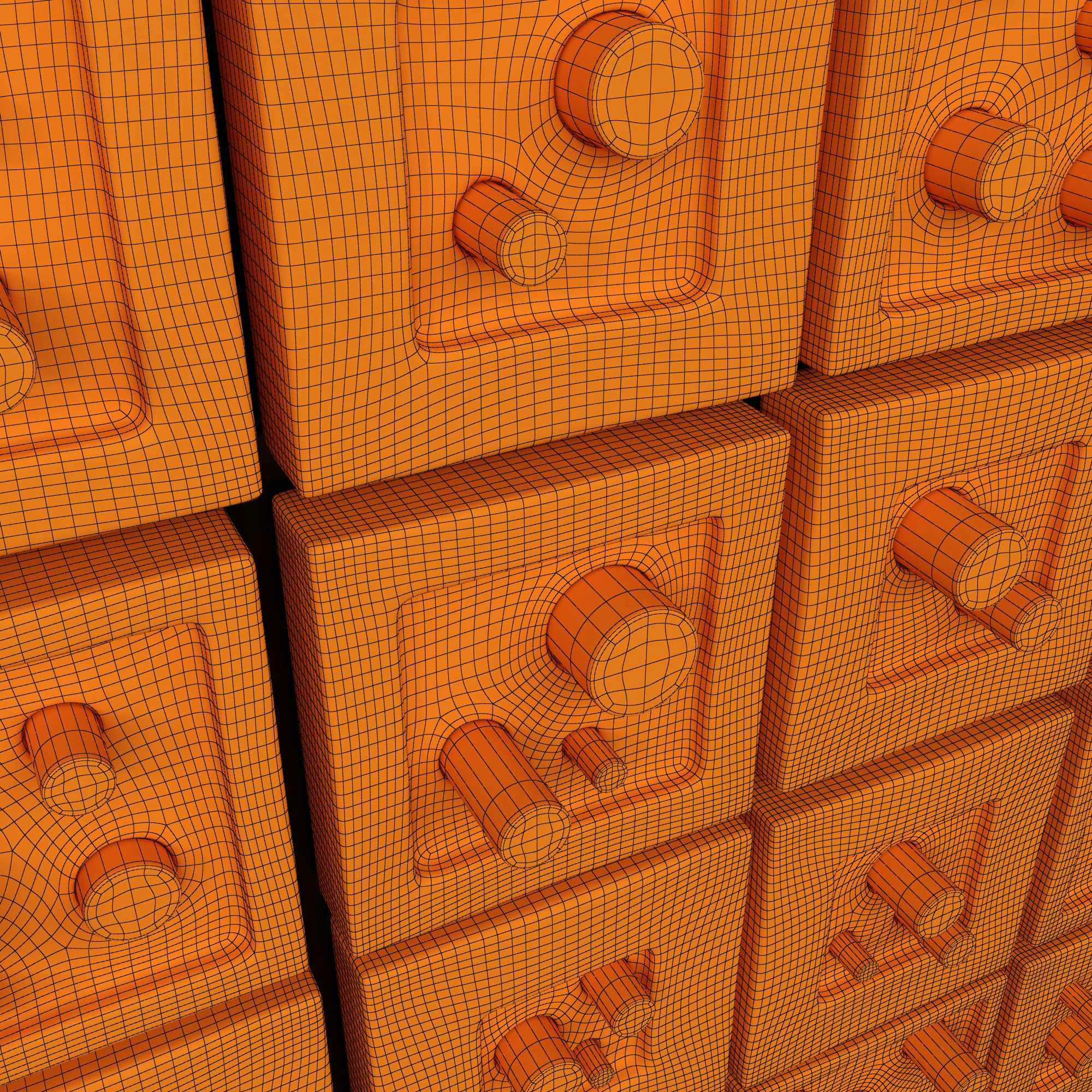 Stone hole panel n3 3D model_13