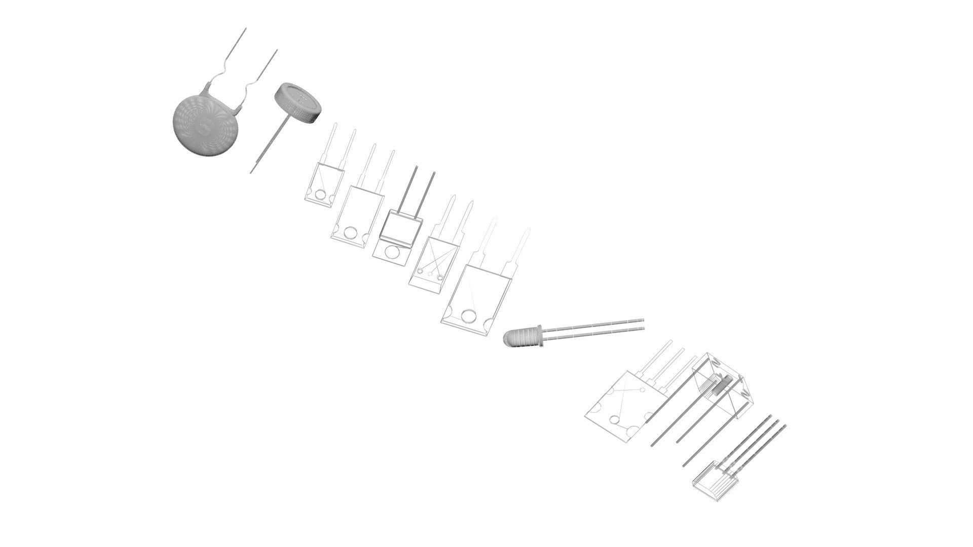 Electronic Components Set 3D model_28