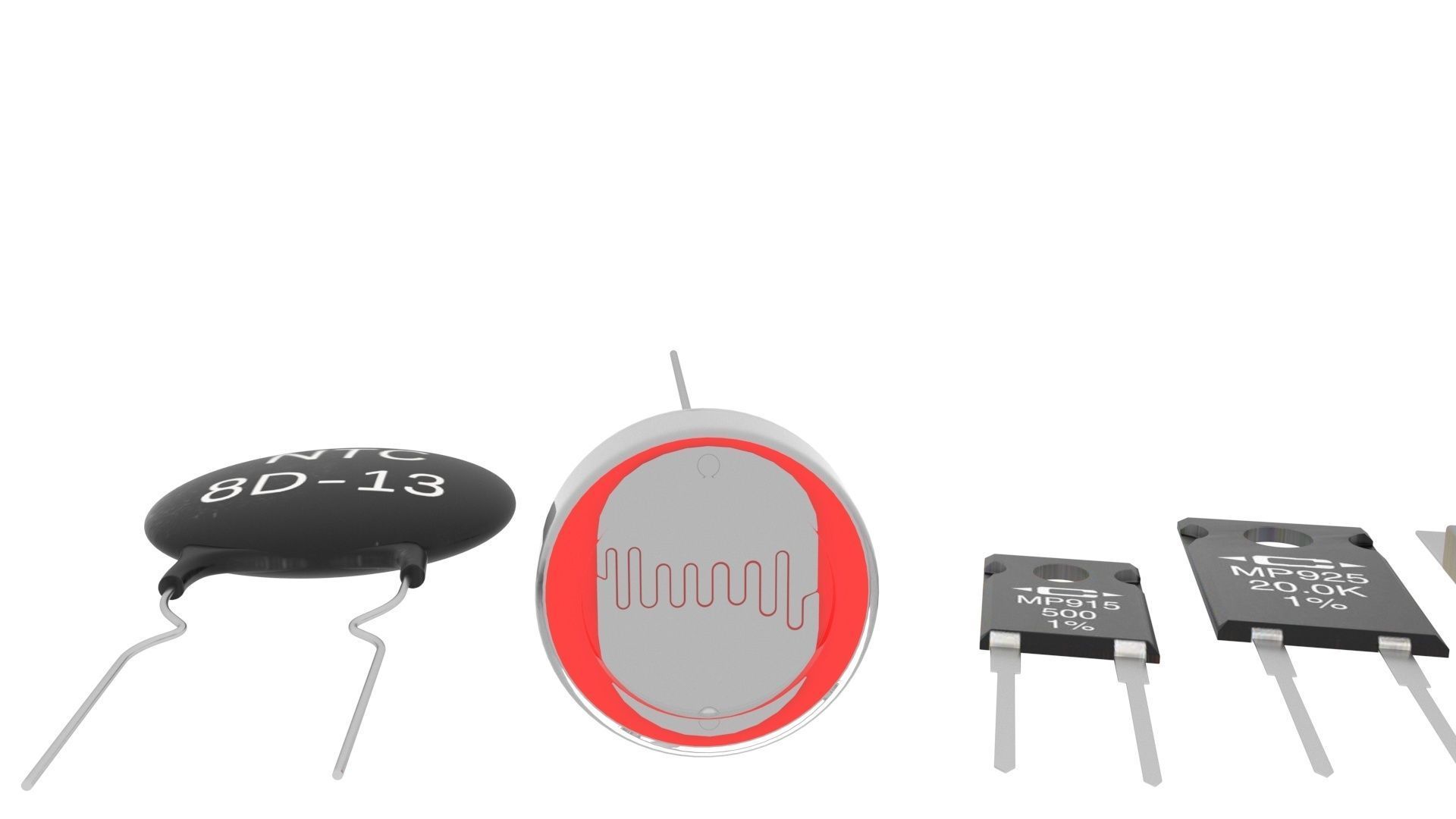 Electronic Components Set 3D model_17