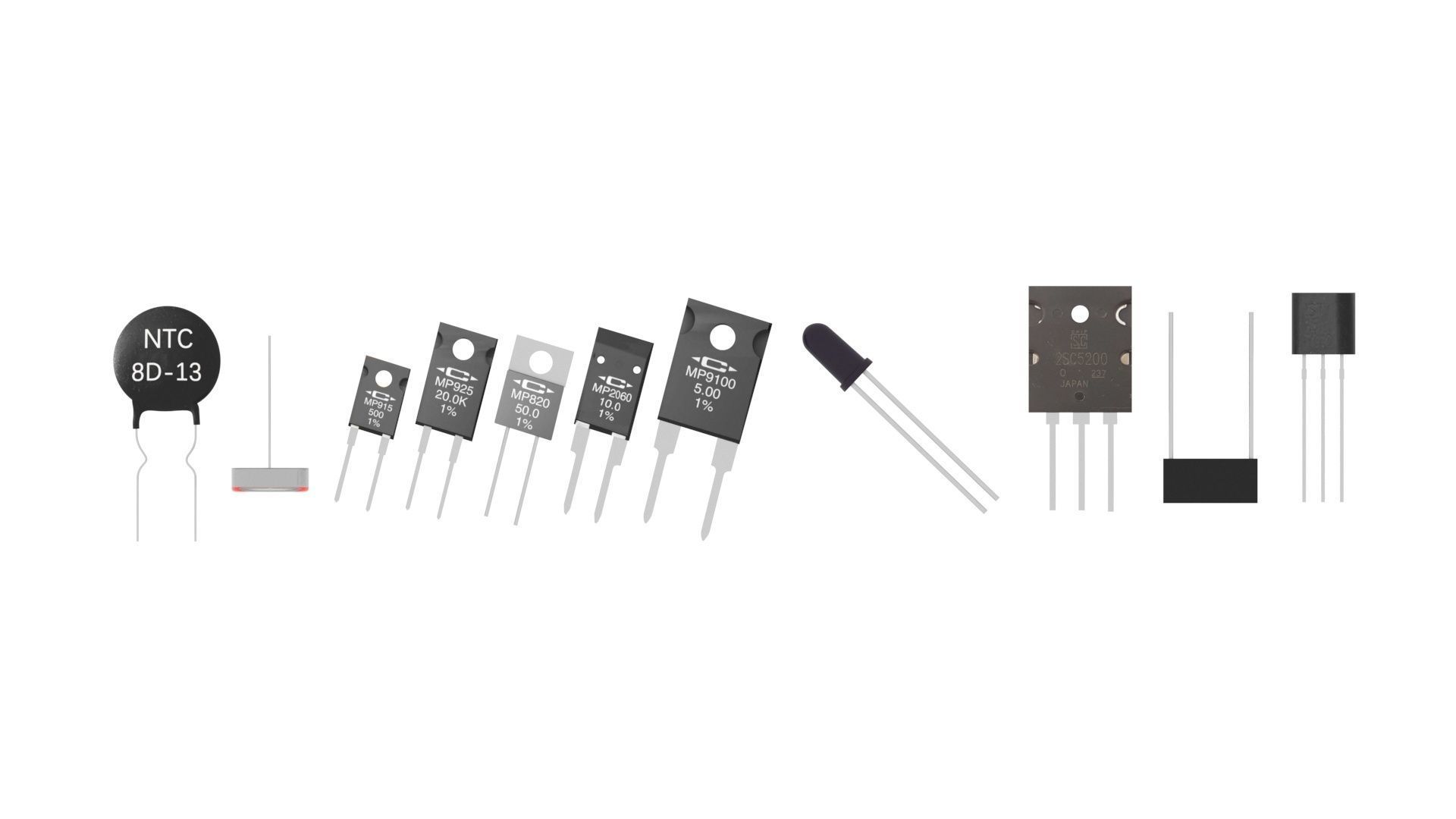 Electronic Components Set 3D model_22