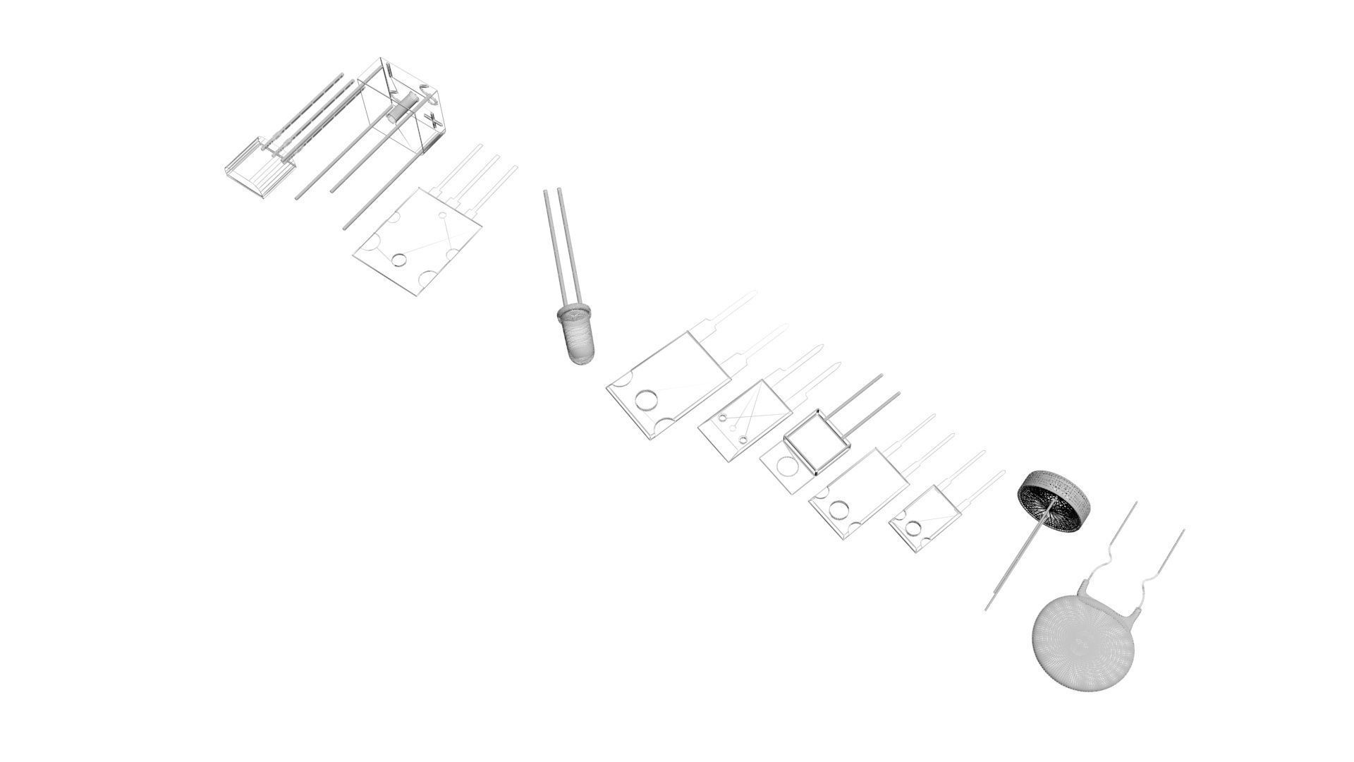 Electronic Components Set 3D model_27