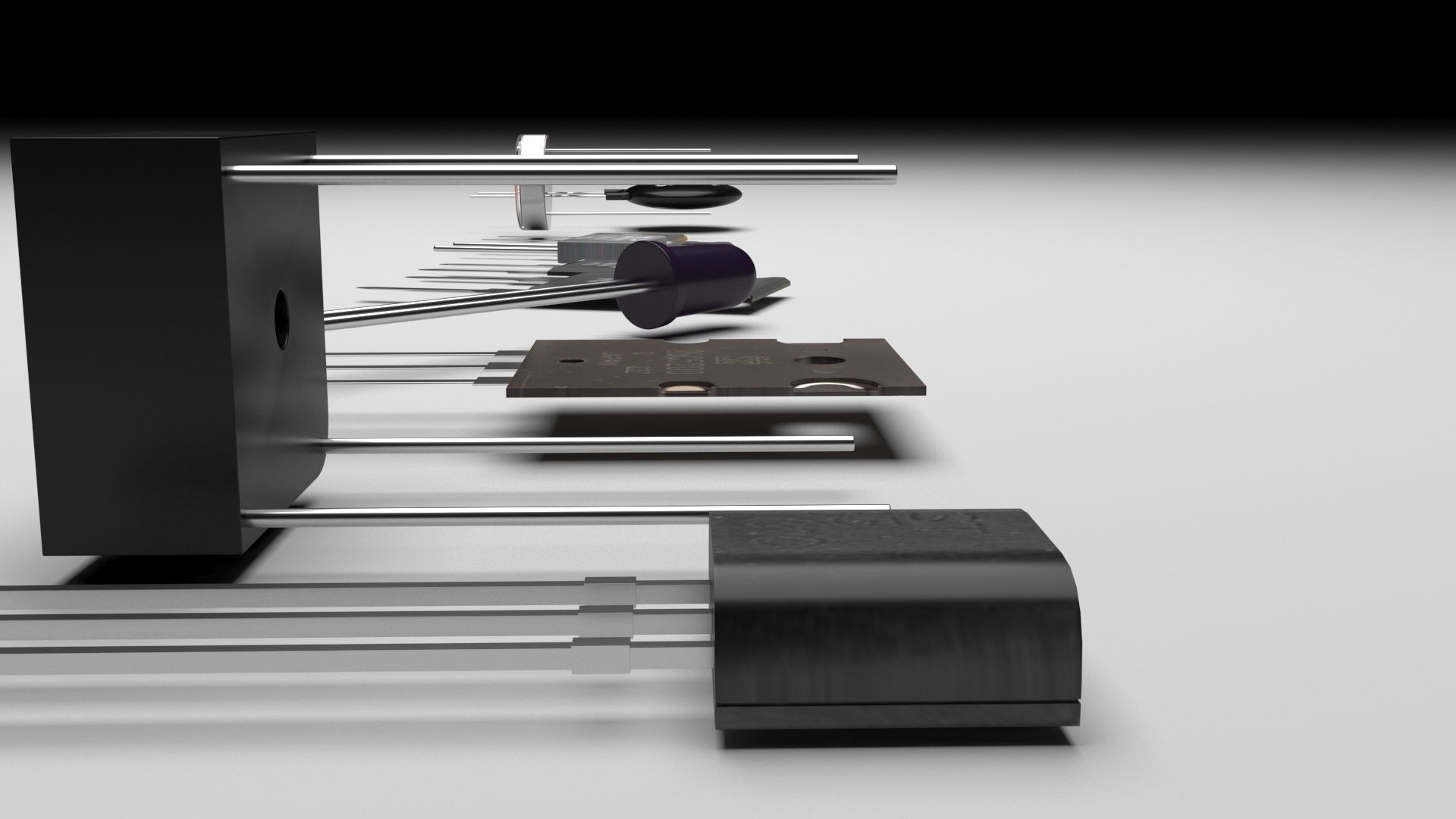 Electronic Components Set 3D model_10