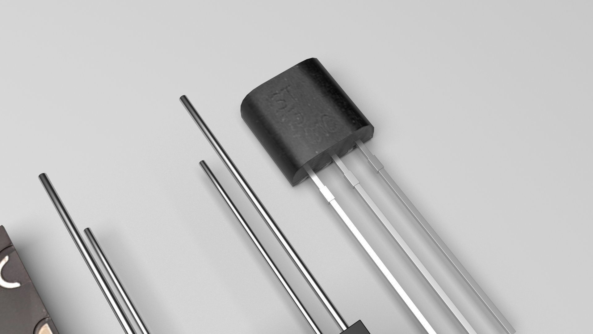 Electronic Components Set 3D model_7