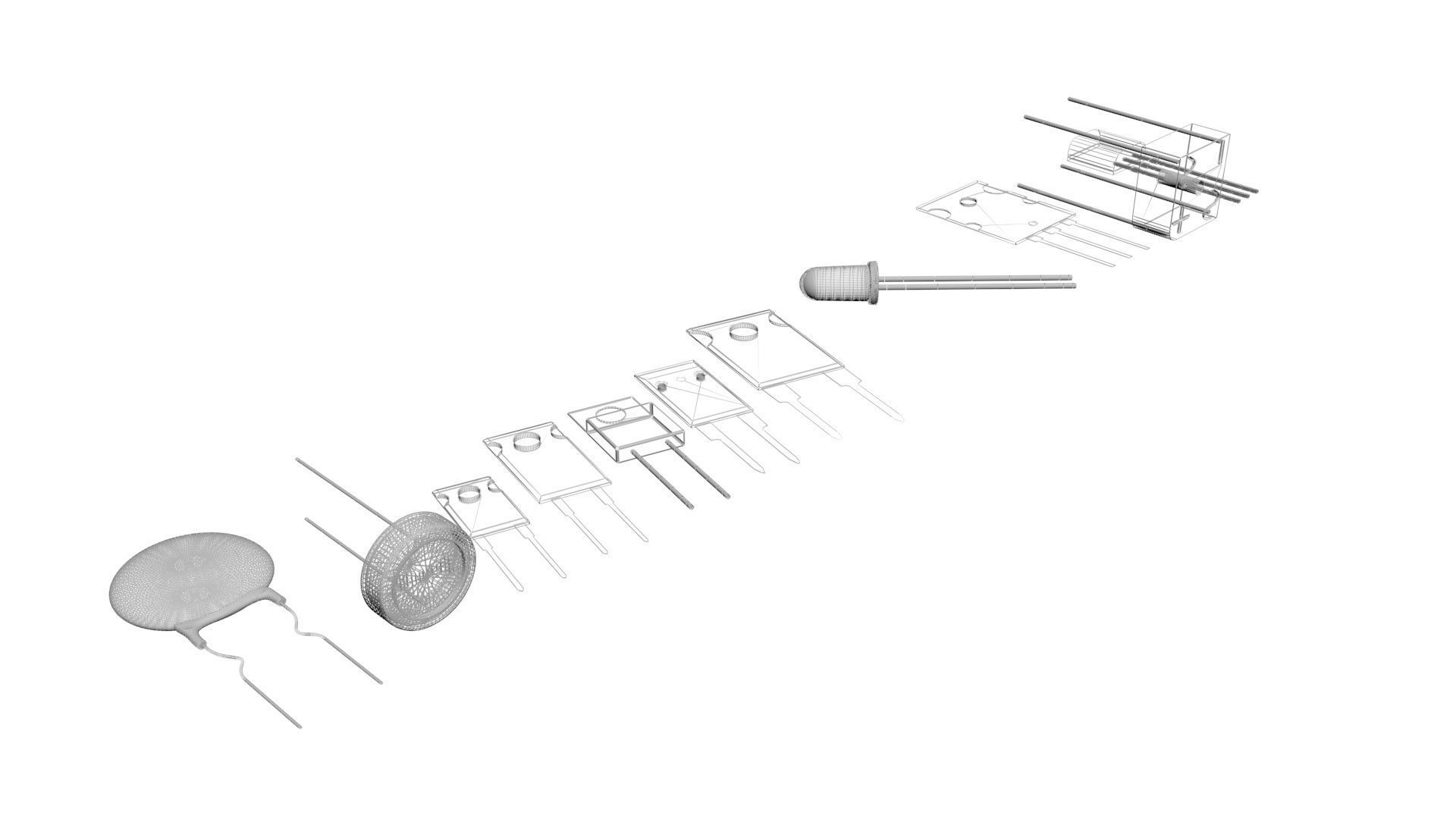 Electronic Components Set 3D model_24