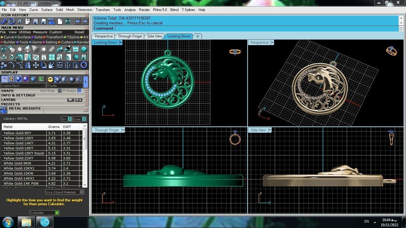 Horse Pendant 3D print model_6
