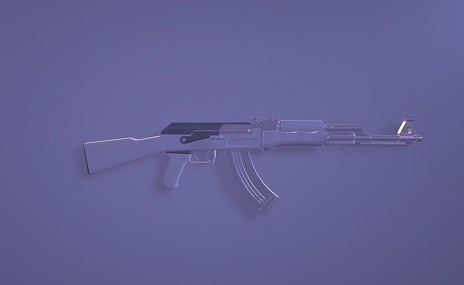 AK-47 ak - rifle Low-poly 3D model