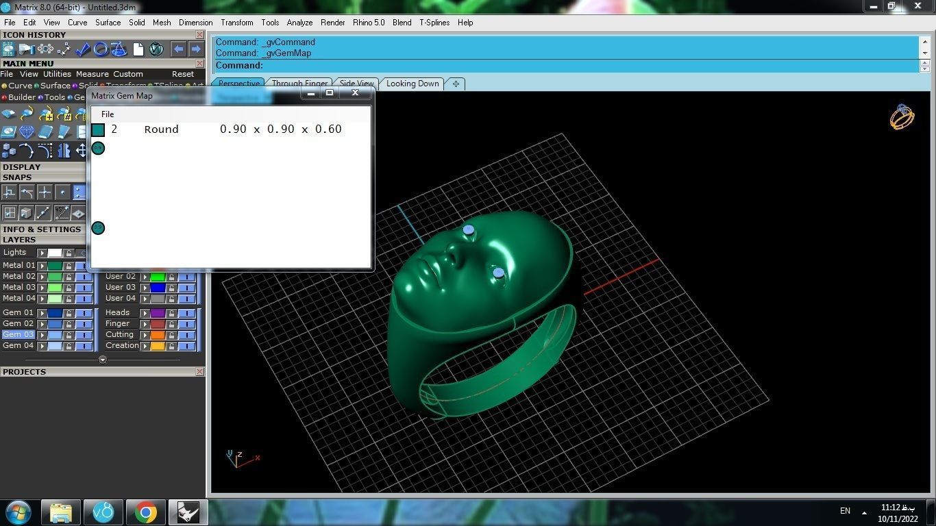 Face ring 3D print model_9