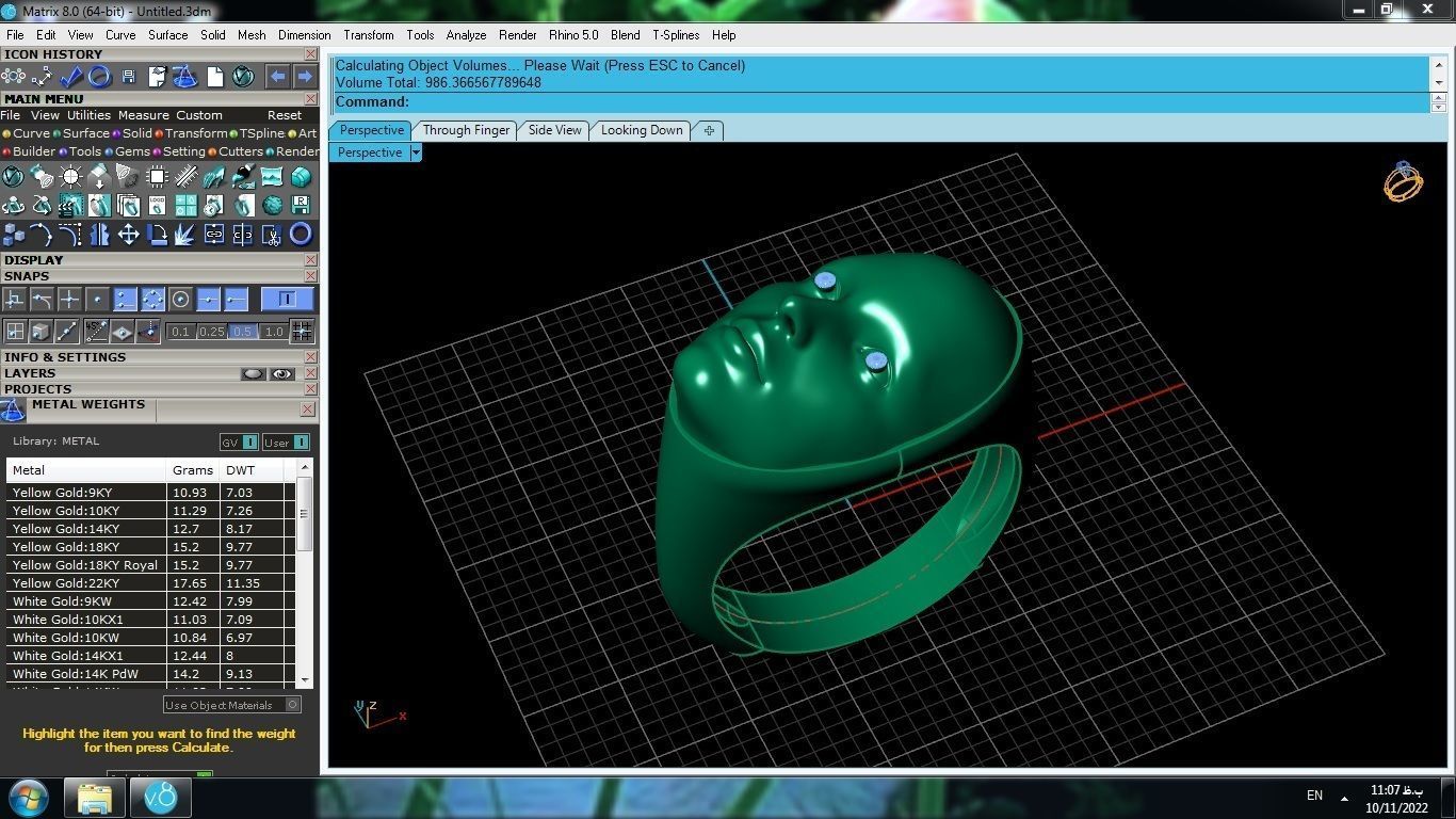Face ring 3D print model_5