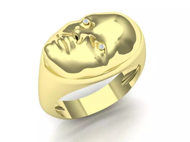 Face ring 3D print model_0