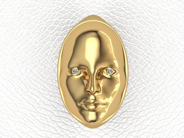 Face ring 3D print model_1