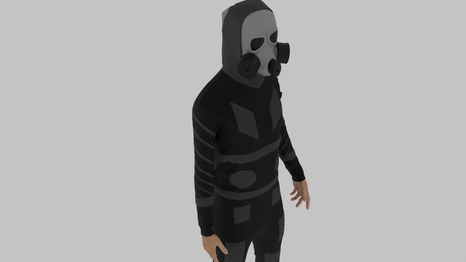 Sici-fi Soldier Low-poly 3D model_5