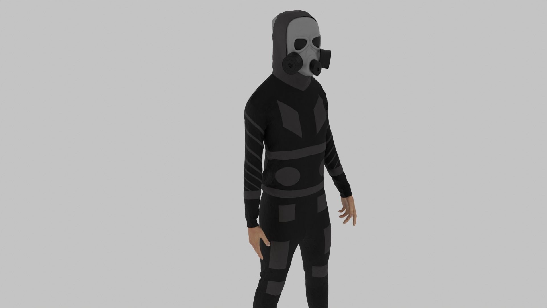 Sici-fi Soldier Low-poly 3D model_1