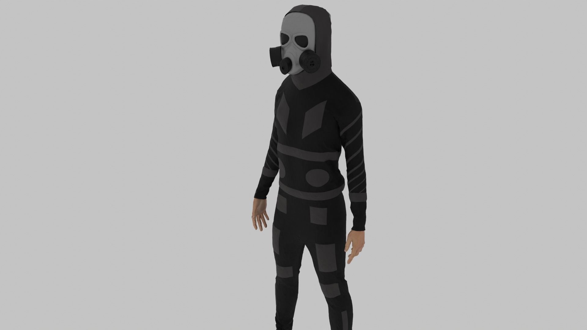 Sici-fi Soldier Low-poly 3D model_4