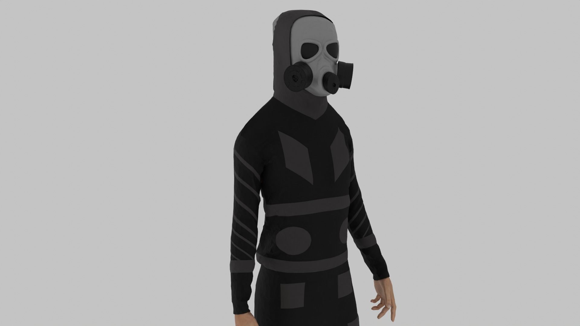 Sici-fi Soldier Low-poly 3D model_6