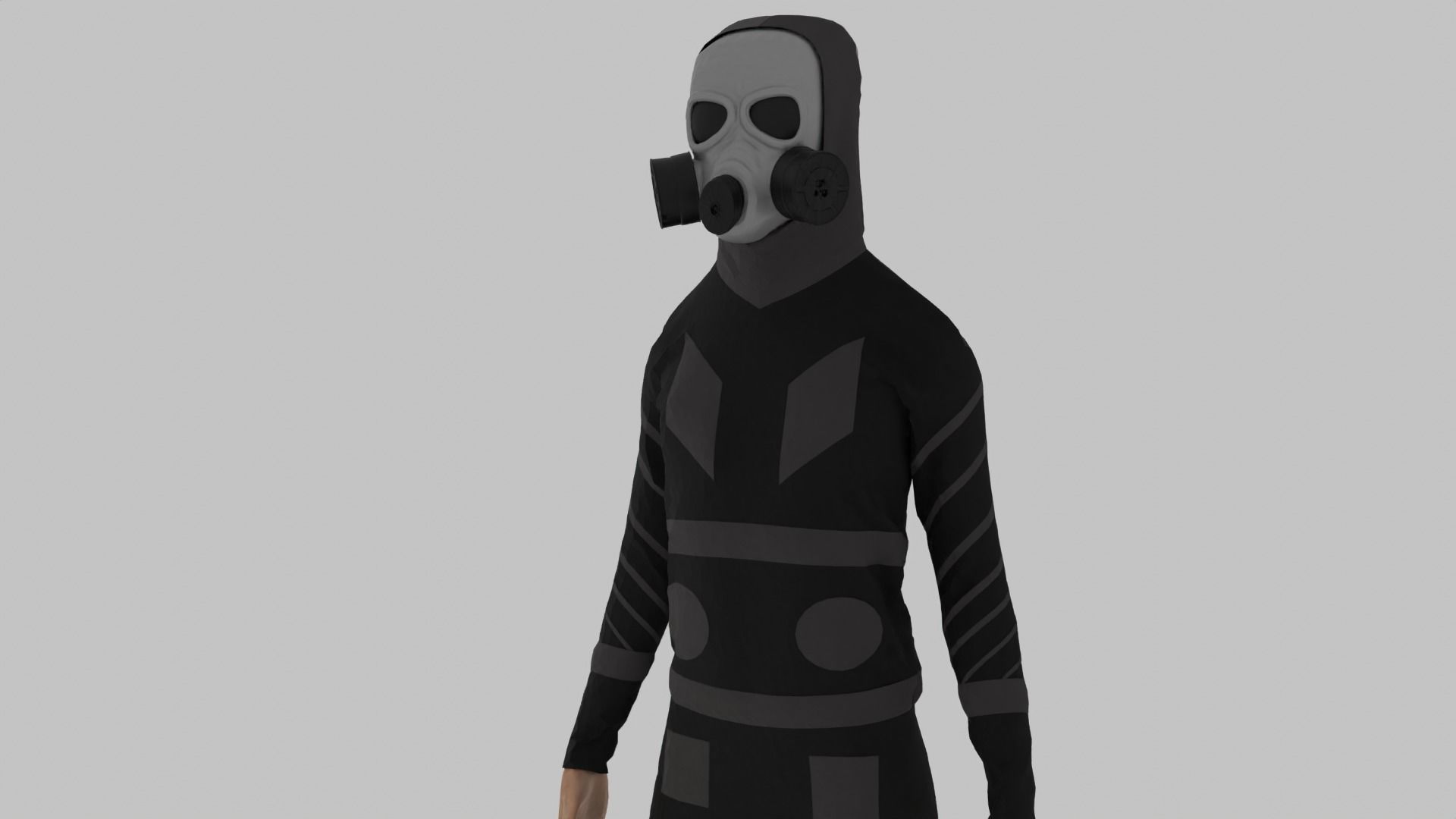 Sici-fi Soldier Low-poly 3D model_2