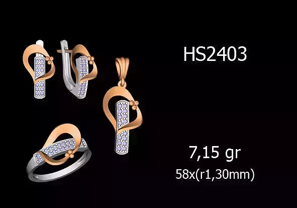 Women Rings Earrings Pendants STL OBJ FBX Details