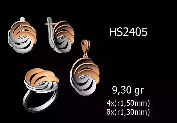 Women Rings Earrings Pendants STL OBJ FBX Details