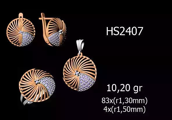 Women Rings Earrings Pendants STL OBJ FBX Details