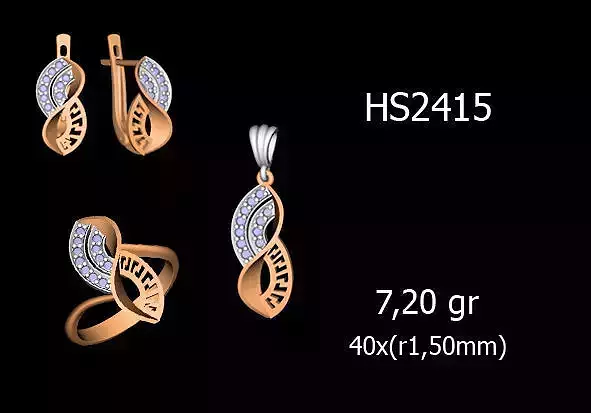 Women Rings Earrings Pendants STL OBJ FBX Details