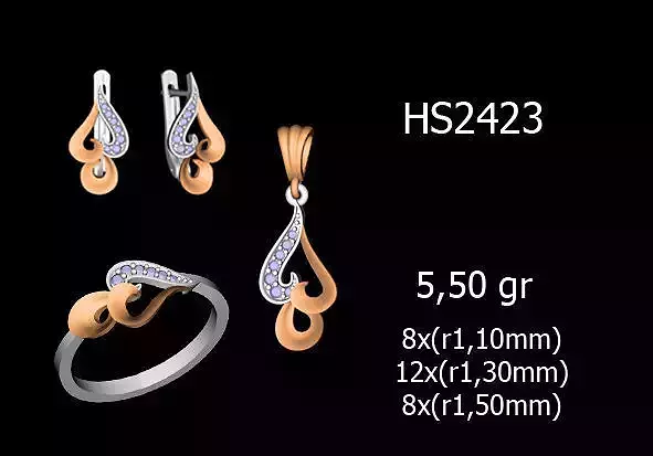Women Rings Earrings Pendants STL OBJ FBX Details