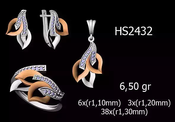 Women Rings Earrings Pendants STL OBJ FBX Details