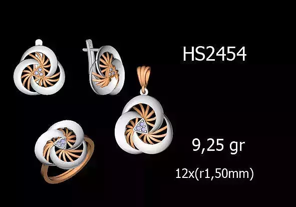 Women Rings Earrings Pendants STL OBJ FBX Details