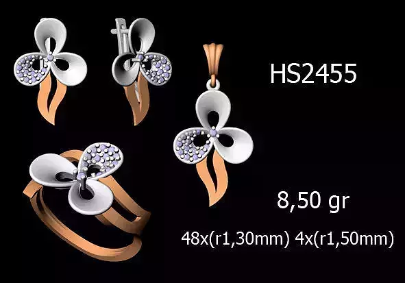 Women Rings Earrings Pendants STL OBJ FBX Details
