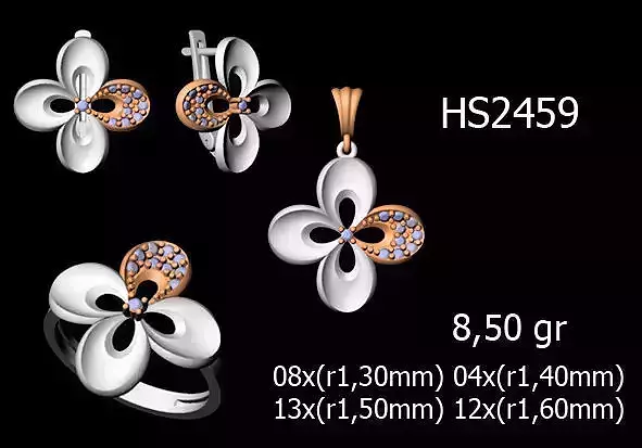 Women Rings Earrings Pendants STL OBJ FBX Details