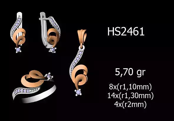 Women Rings Earrings Pendants STL OBJ FBX Details