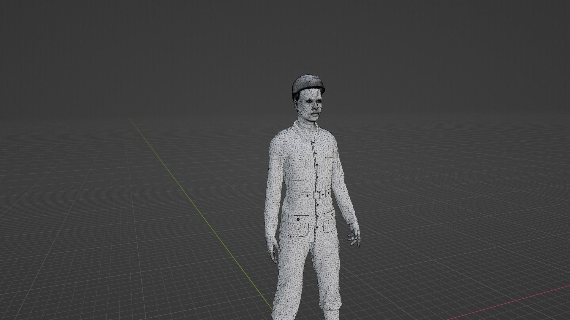 WWII Soldier Low-poly 3D model_8