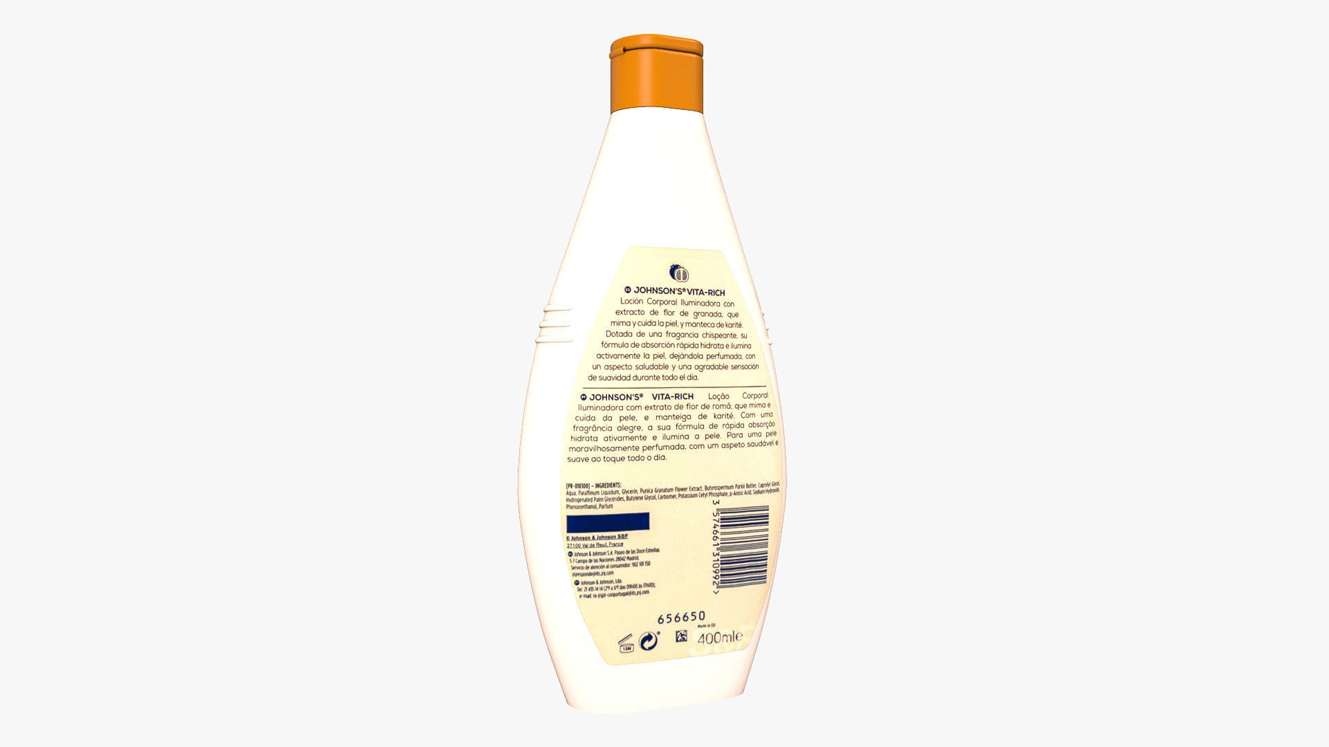 Johnsons Vita-Rich Yogurt Peach and Coconut Body Wash 3D model_4