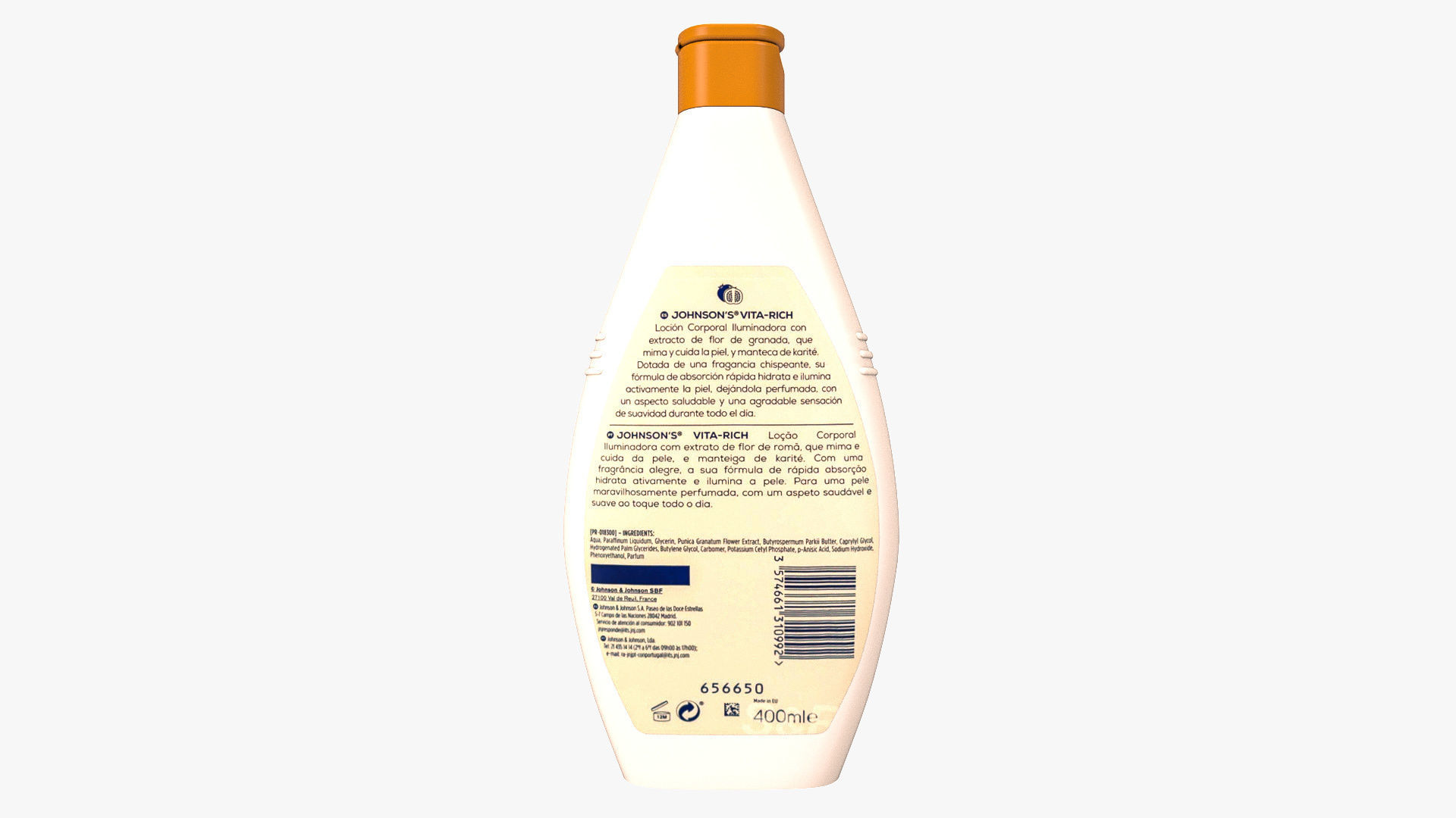 Johnsons Vita-Rich Yogurt Peach and Coconut Body Wash 3D model_5