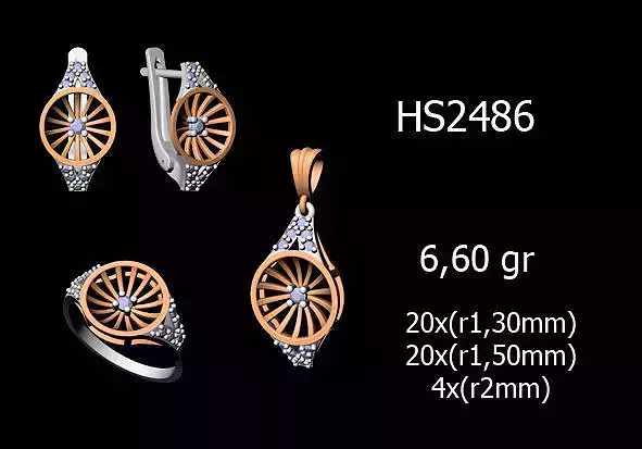 Women Rings Earrings Pendants STL OBJ FBX Details