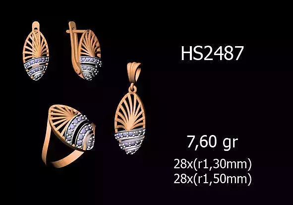 Women Rings Earrings Pendants STL OBJ FBX Details