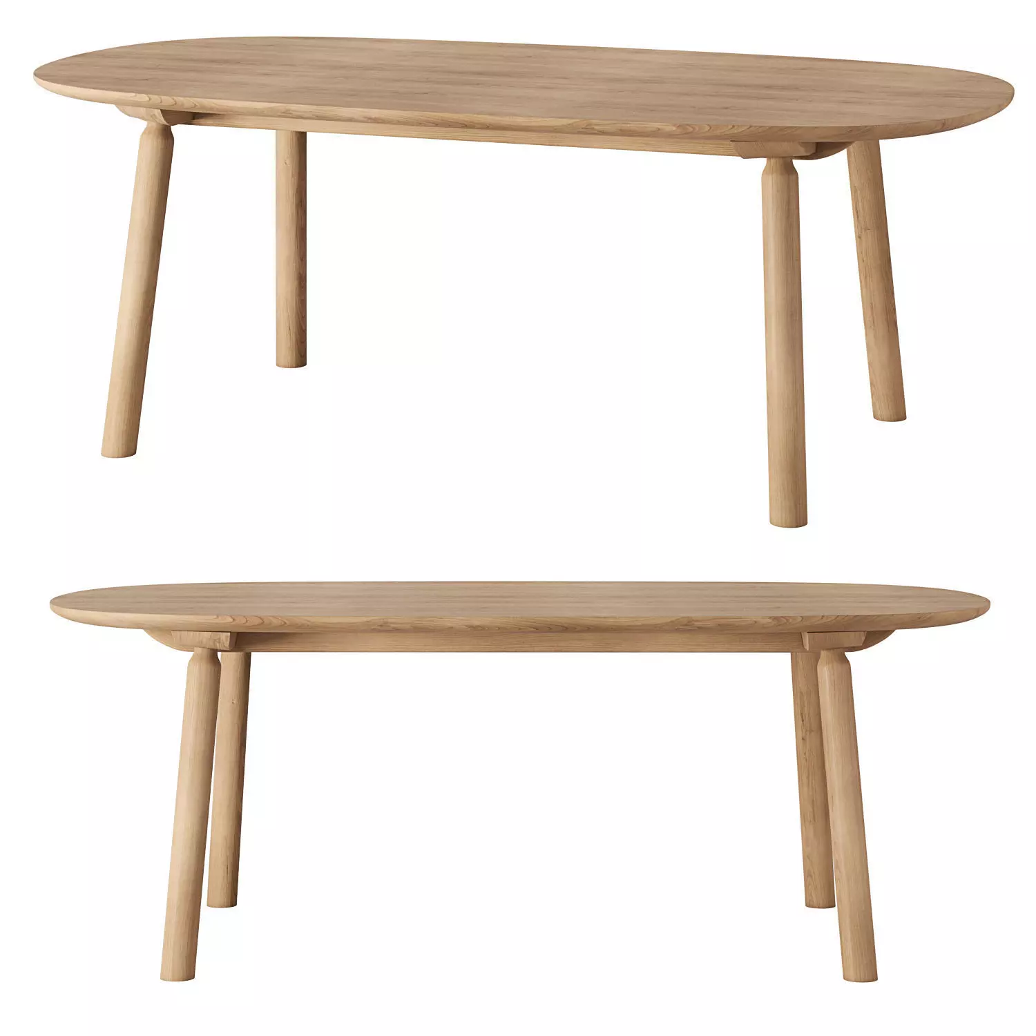 Another Country Hardy Dining Table Low-poly 3D model_0