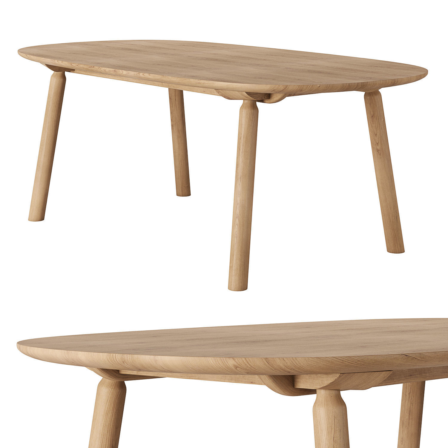 Another Country Hardy Dining Table Low-poly 3D model_1