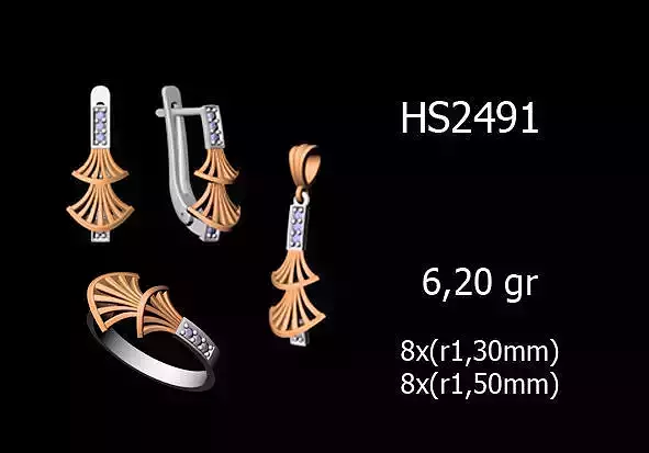 Women Rings Earrings Pendants STL OBJ FBX Details